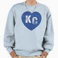 Royal Blue Kc Blue Heart Kansas City Sweatshirt - Streetwear Style Unisex - T-Shirt, Sweatshirt, Hoodie