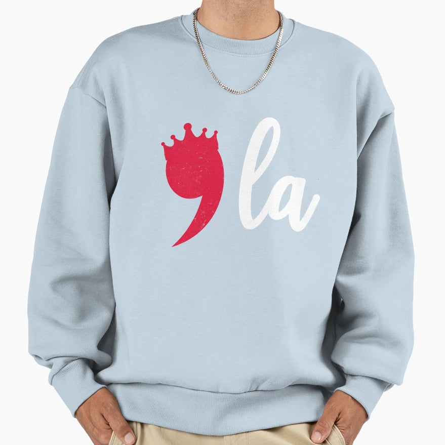 Comma La Kamala Harris Punctuation Sweatshirt - Graphic Print for Adults - T-Shirt, Sweatshirt, Hoodie