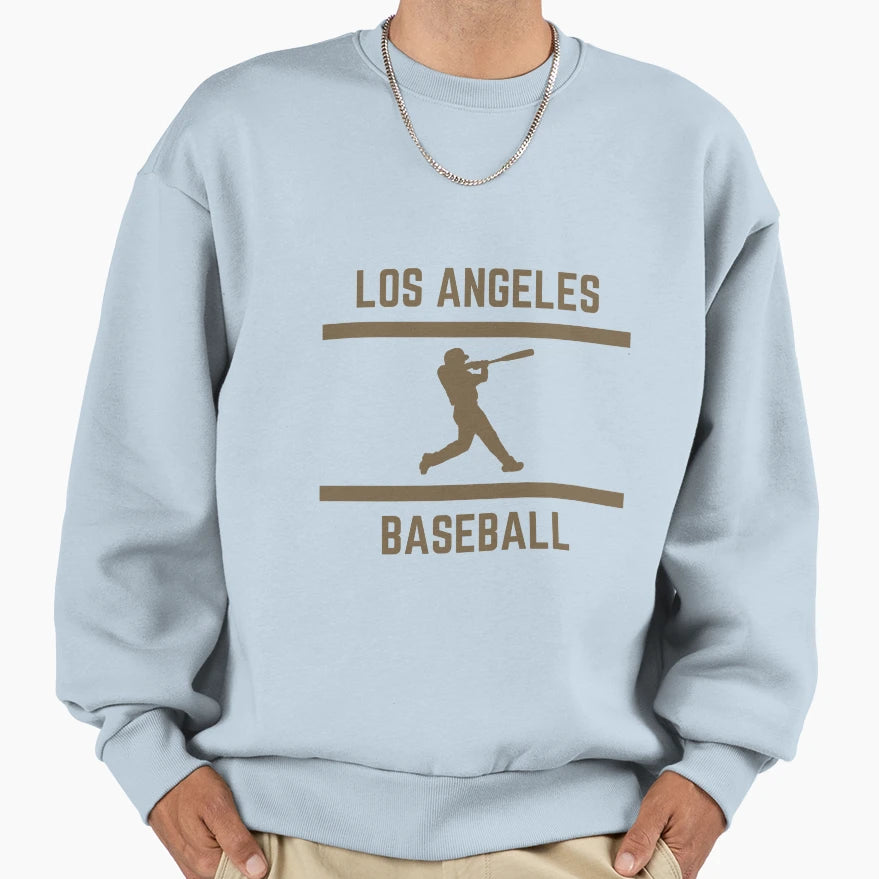 Gold Color Los Angeles Baseball Sweatshirt - Fun Novelty Design for Adults - T-Shirt, Sweatshirt, Hoodie