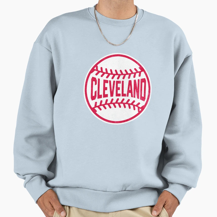 Cleveland Baseball Stitches Sweatshirt - Fun Novelty Design for Adults - T-Shirt, Sweatshirt, Hoodie