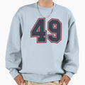 49 Navy Grey Red Sports Number Sweatshirt - Novelty Apparel Men Women - T-Shirt, Sweatshirt, Hoodie