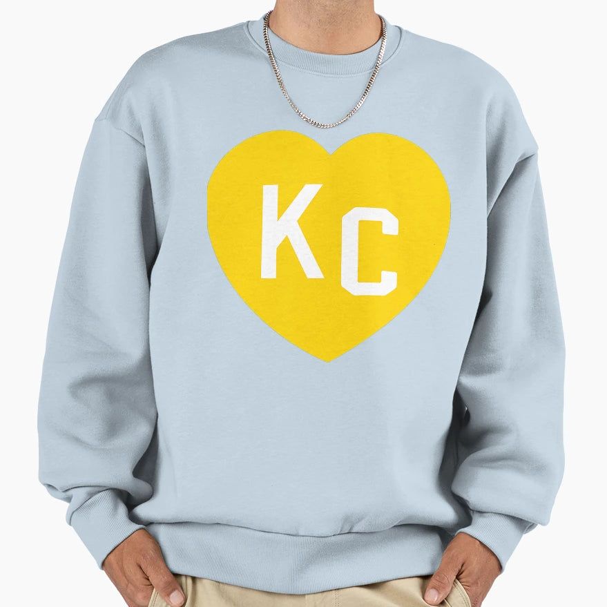 Red Kansas City Heart Kc Heart Sweatshirt - Fun Novelty Design for Adults - T-Shirt, Sweatshirt, Hoodie