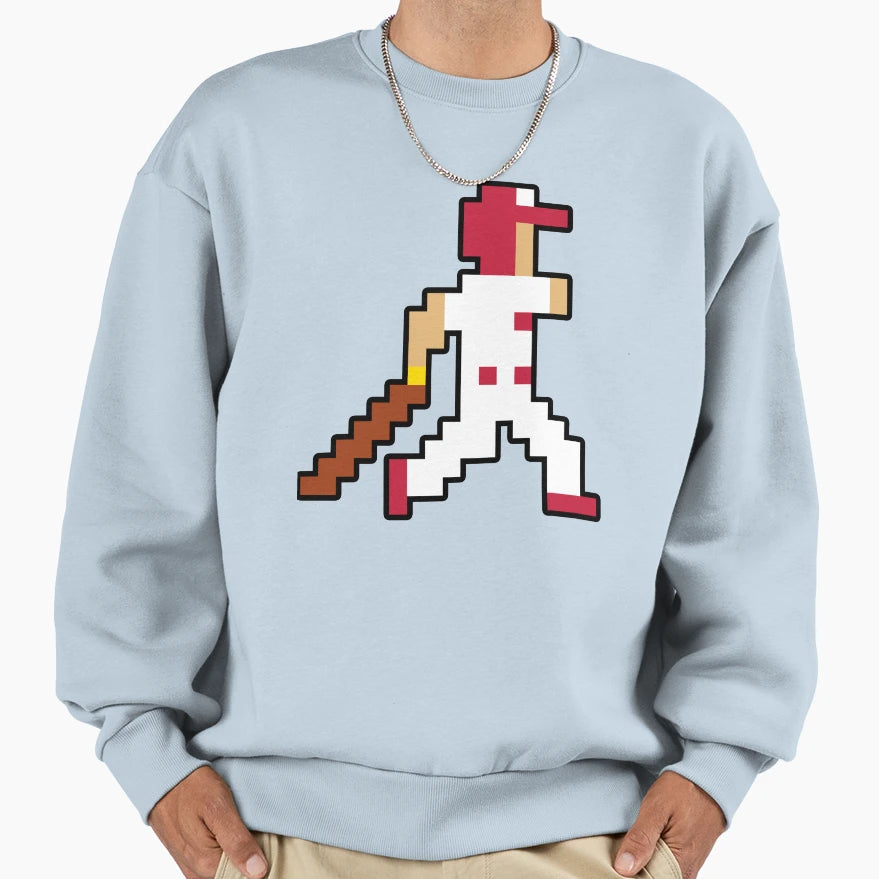 St Louis Pixel Baseball Player Sweatshirt - Unique Graphic Men Women - T-Shirt, Sweatshirt, Hoodie