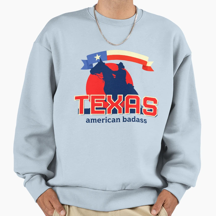 Texas American Badass Texas T T-Shirt - Fun Novelty Design Men Women - T-Shirt, Sweatshirt, Hoodie