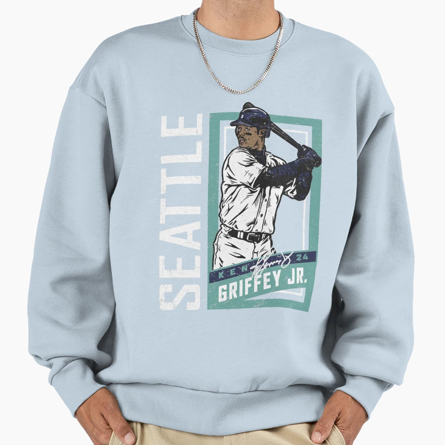 Ken Griffey Jr Sports Card Sweatshirt - Trendy Graphic for Adults - T-Shirt, Sweatshirt, Hoodie
