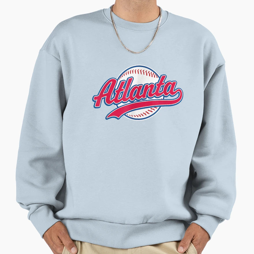 Atlanta Baseball Throwback Sweatshirt - Minimalist Print Unisex - T-Shirt, Sweatshirt, Hoodie