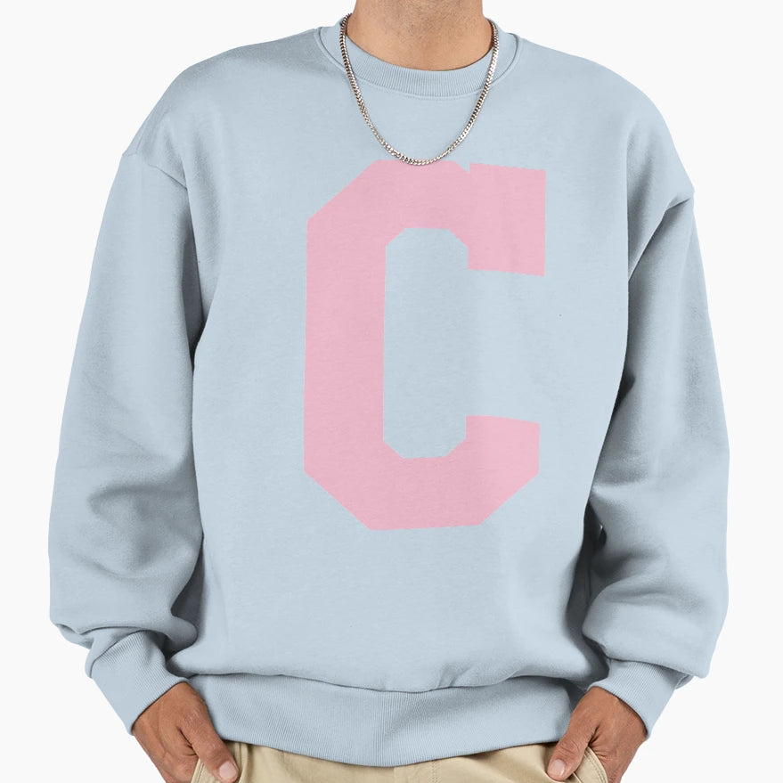 Alphabet Rose C Sports Letter C Sweatshirt - Aesthetic Graphic for Adults - T-Shirt, Sweatshirt, Hoodie