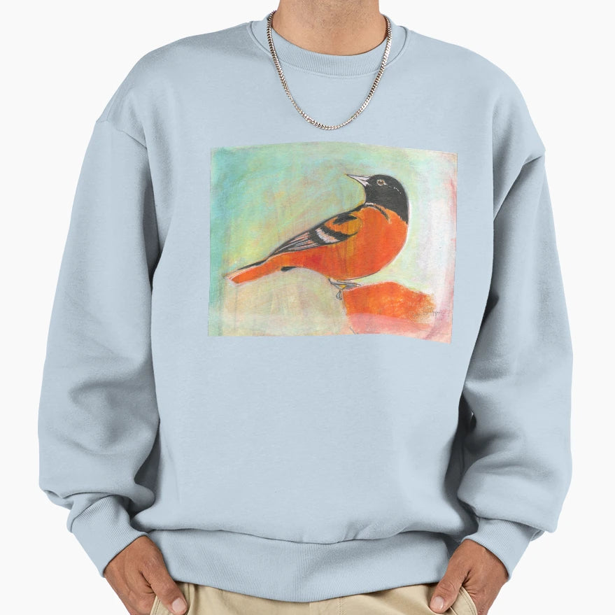 Baltimore Oriole Art Sweatshirt - Custom Art Print Unisex - T-Shirt, Sweatshirt, Hoodie