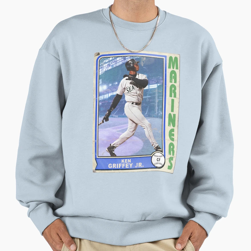 Ken Griffey Jr Baseball Card Sweatshirt - Unique Graphic Unisex - T-Shirt, Sweatshirt, Hoodie