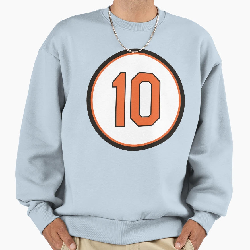 Adam Jones 10 Jersey Number Sweatshirt - Trendy Graphic Men Women - T-Shirt, Sweatshirt, Hoodie