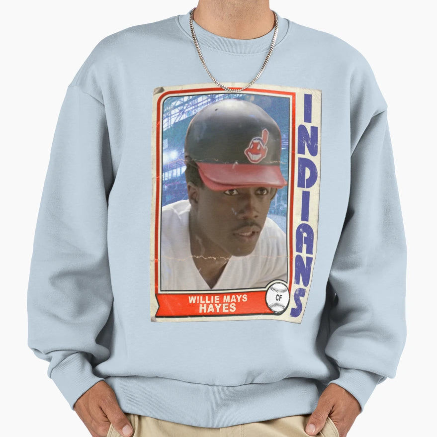 Willie Mays Hayes Trading Card Sweatshirt - Novelty Apparel Unisex - T-Shirt, Sweatshirt, Hoodie