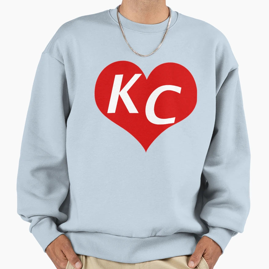 Love Kc Heart Love Kansas City Sweatshirt - Streetwear Style Men Women - T-Shirt, Sweatshirt, Hoodie