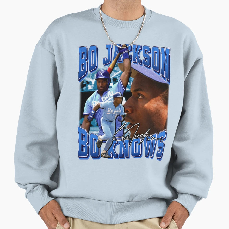Bo Jackson Bo Knows Signature Legend Sweatshirt - Trendy Graphic Unisex - T-Shirt, Sweatshirt, Hoodie
