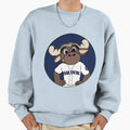 Baseball Team Moose Sweatshirt - Trendy Graphic for Adults - T-Shirt, Sweatshirt, Hoodie