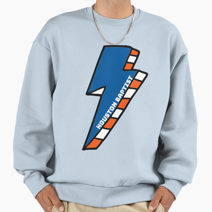 Houston Baptist University Lightning Sweatshirt - Unique Graphic Men Women - T-Shirt, Sweatshirt, Hoodie