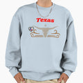 Texas Usa Bull American Font Funny T-Shirt - Fun Novelty Design Men Women - T-Shirt, Sweatshirt, Hoodie
