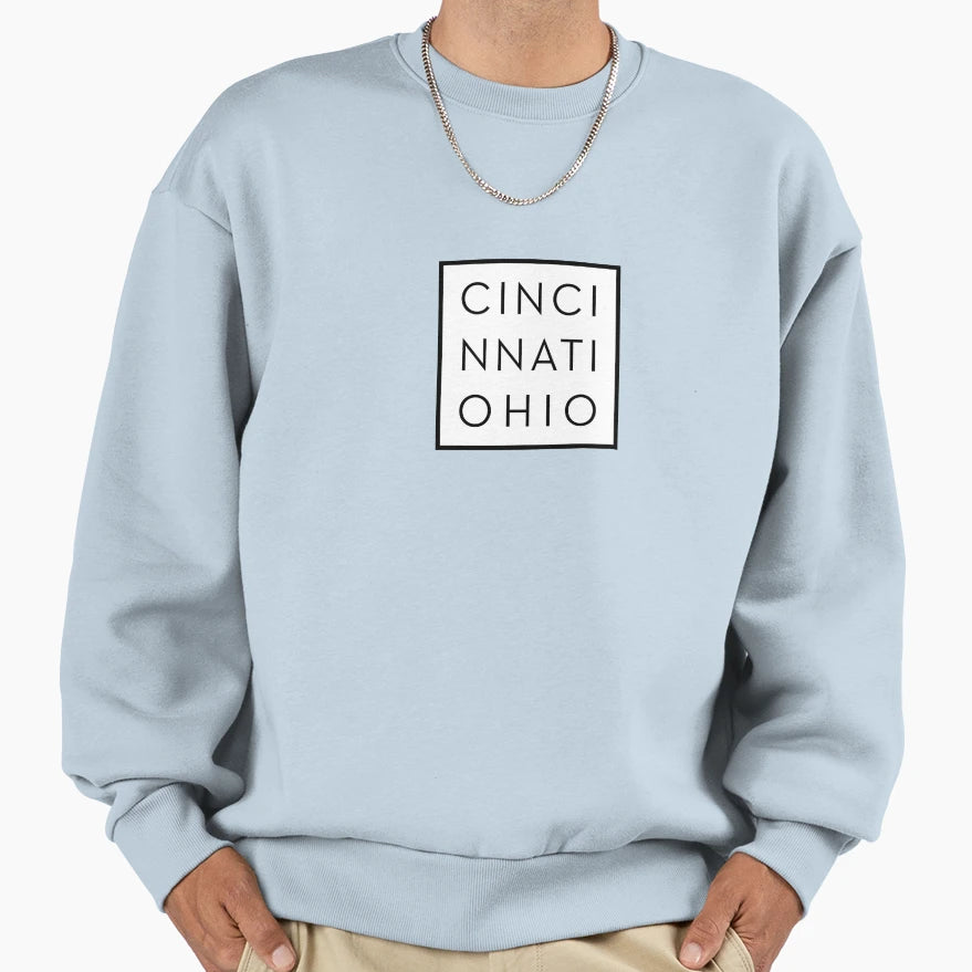 Cincinnati Ohio Sweatshirt - Custom Art Print for Adults - T-Shirt, Sweatshirt, Hoodie
