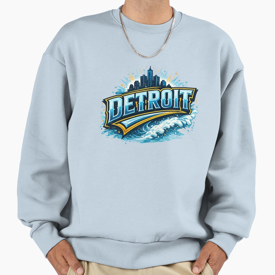 Detroit Sweatshirt - Minimalist Print Men Women - T-Shirt, Sweatshirt, Hoodie