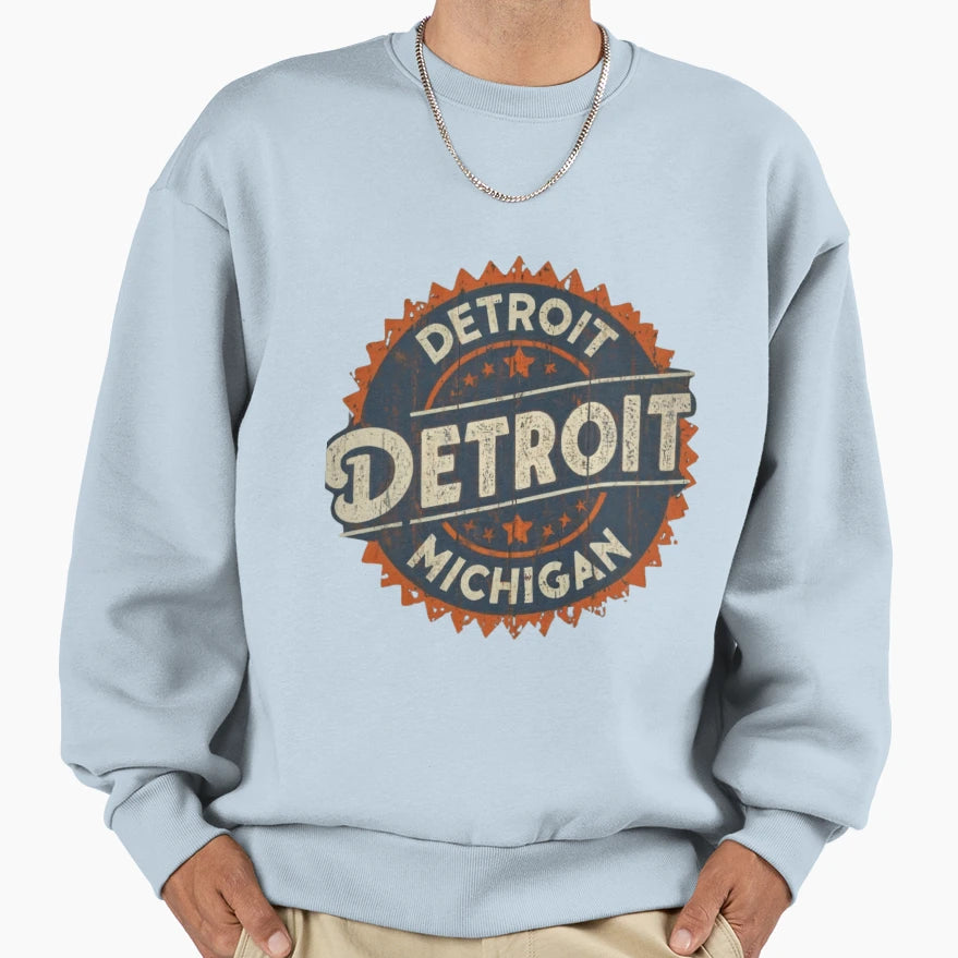 Detroit Michigan Sweatshirt - Casual Everyday Wear Men Women - T-Shirt, Sweatshirt, Hoodie