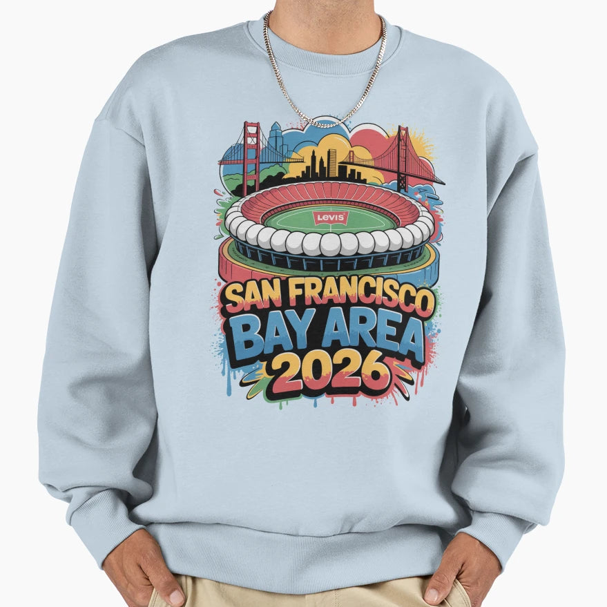 San Francisco Bay Area Golden Gate T-Shirt - Fun Novelty Design for Adults - T-Shirt, Sweatshirt, Hoodie