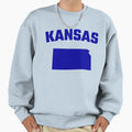 Kansas State Pride Blue Silhouette Sweatshirt - Novelty Apparel Men Women - T-Shirt, Sweatshirt, Hoodie