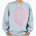 Alphabet Rose Q Sports Letter Q Sweatshirt - Minimalist Print Men Women - T-Shirt, Sweatshirt, Hoodie