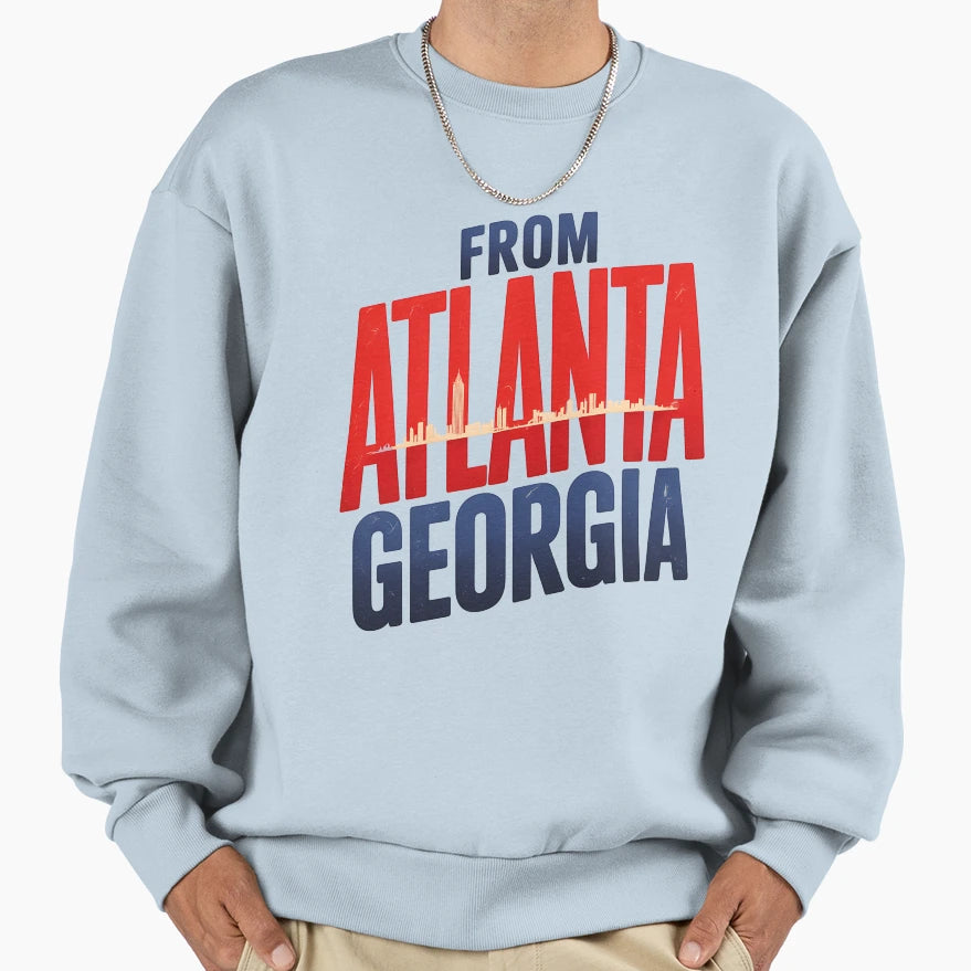 Atlanta Georgia Bold Skyline City Pride T-Shirt - Trendy Graphic Unisex - T-Shirt, Sweatshirt, Hoodie