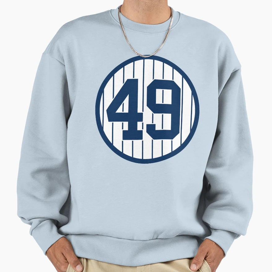 Ron Guidry 49 Jersey Number Sweatshirt - Custom Art Print Men Women - T-Shirt, Sweatshirt, Hoodie
