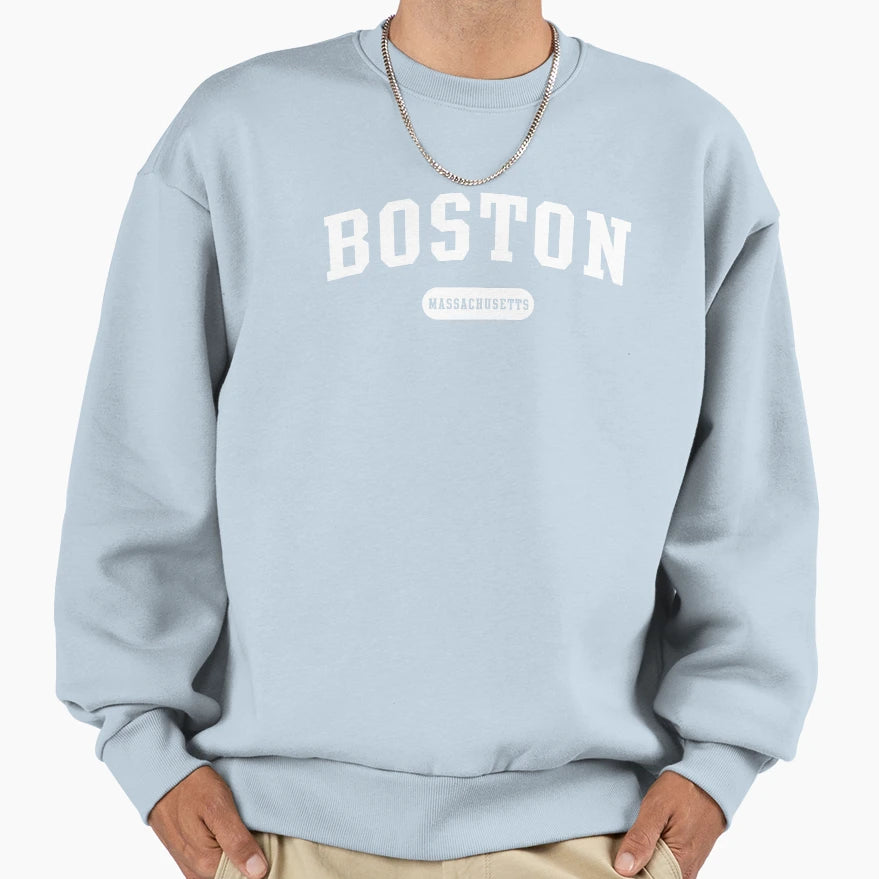 Boston Massachusetts Sweatshirt - Trendy Graphic Unisex - T-Shirt, Sweatshirt, Hoodie