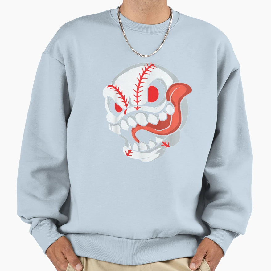 Scary Baseball Player Coach Sweatshirt - Streetwear Style for Adults - T-Shirt, Sweatshirt, Hoodie
