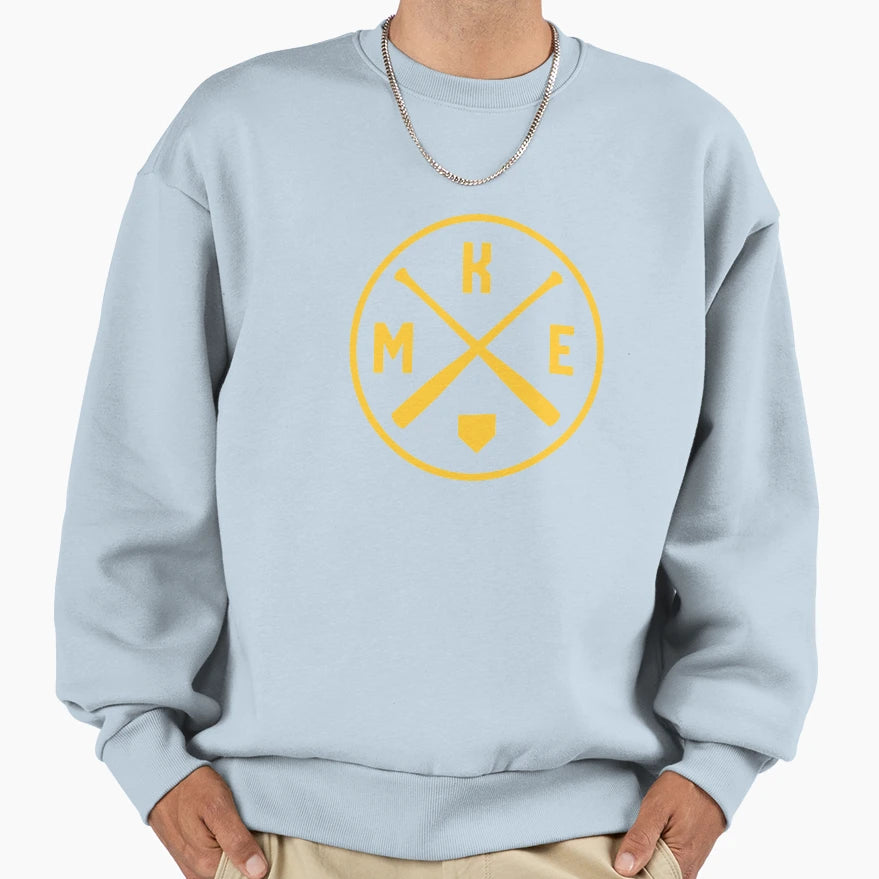 Milwaukee Baseball Bat Mke Patch Sweatshirt - Trendy Graphic Unisex - T-Shirt, Sweatshirt, Hoodie