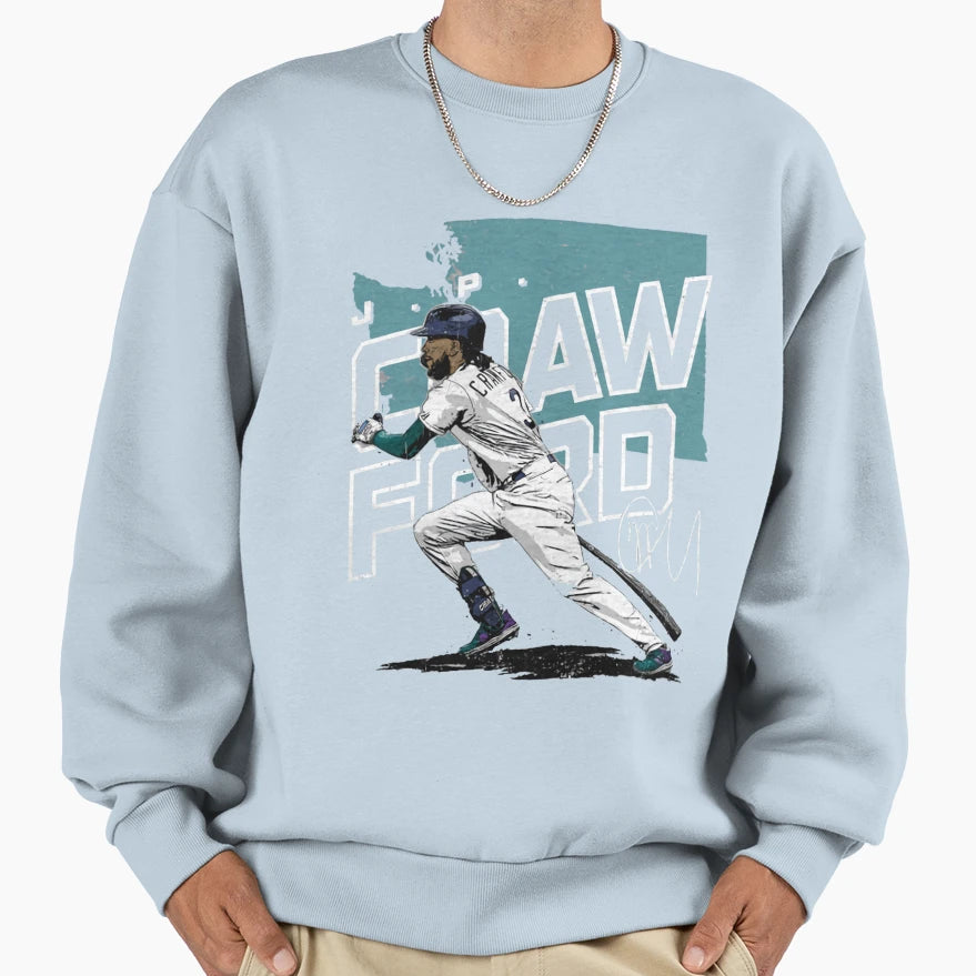 J P Crawford Player Map Sweatshirt - Unique Graphic Men Women - T-Shirt, Sweatshirt, Hoodie