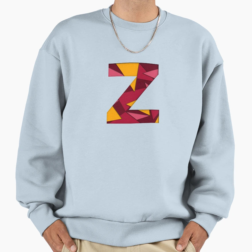 Z Letter Monogram Sweatshirt - Graphic Print Unisex - T-Shirt, Sweatshirt, Hoodie