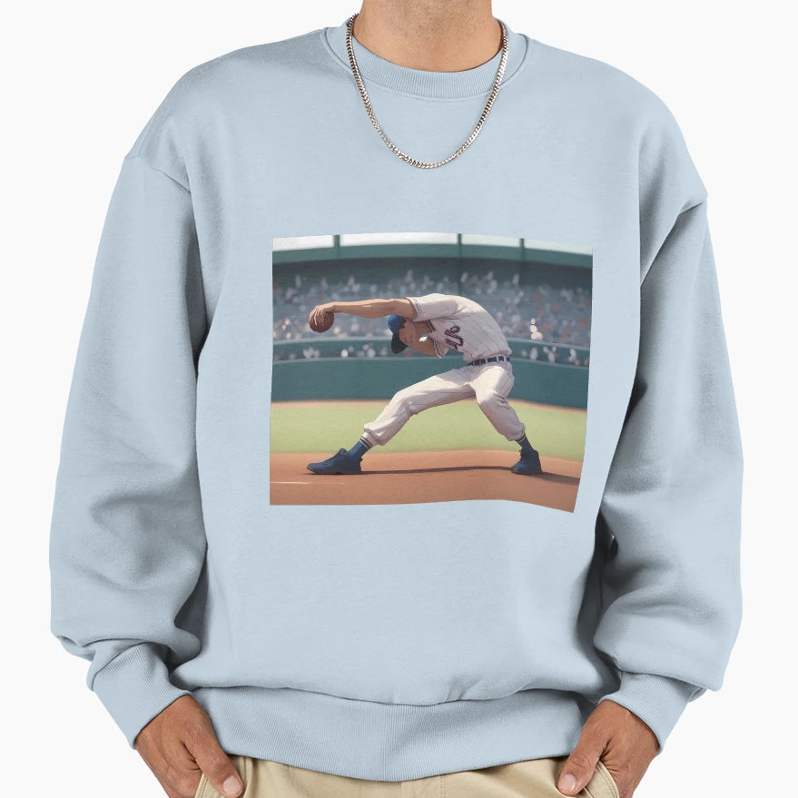 Baseball Dynamic Action Scenes Spirit Sweatshirt - Graphic Print Men Women - T-Shirt, Sweatshirt, Hoodie