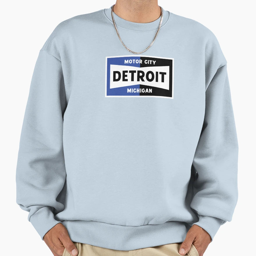 Detroit Motor City Sweatshirt - Minimalist Print for Adults - T-Shirt, Sweatshirt, Hoodie