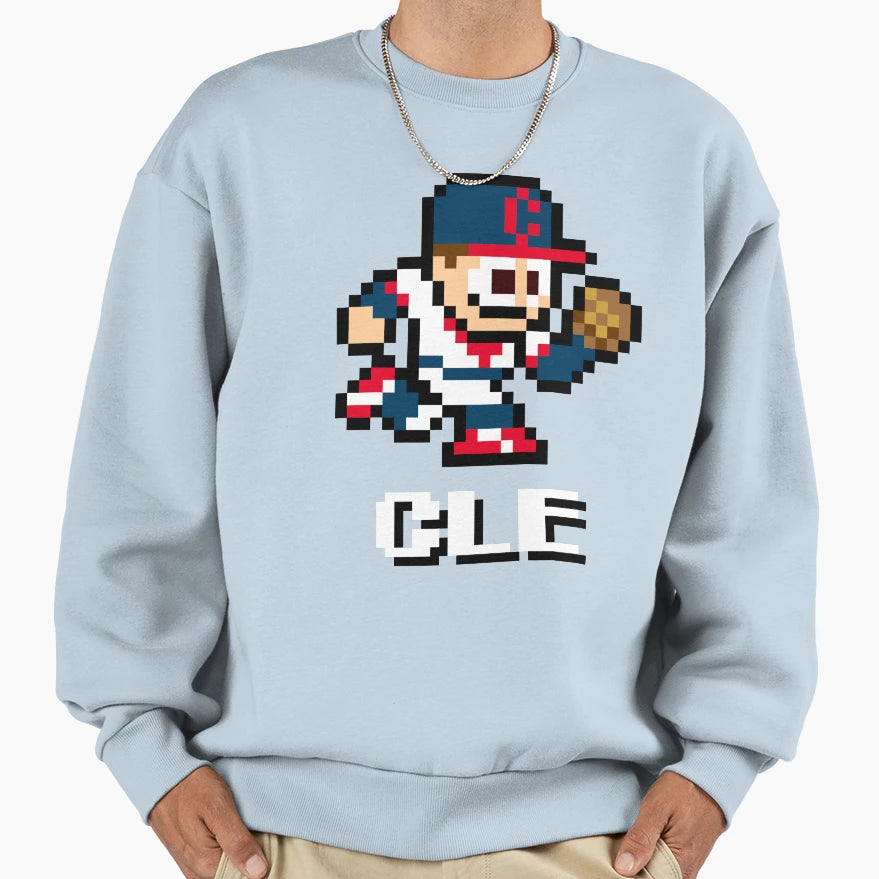 Cleveland 8 Bit Player Initials Sweatshirt - Fun Novelty Design Unisex - T-Shirt, Sweatshirt, Hoodie