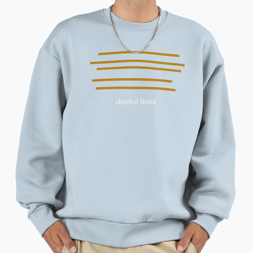 Funny Detriot Lines Sweatshirt - Graphic Print Unisex - T-Shirt, Sweatshirt, Hoodie