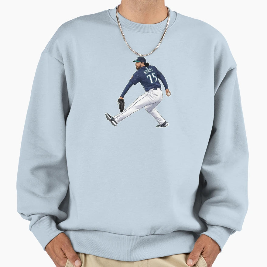 Andres Munoz 75 Pitching Sweatshirt - Fun Novelty Design Men Women - T-Shirt, Sweatshirt, Hoodie