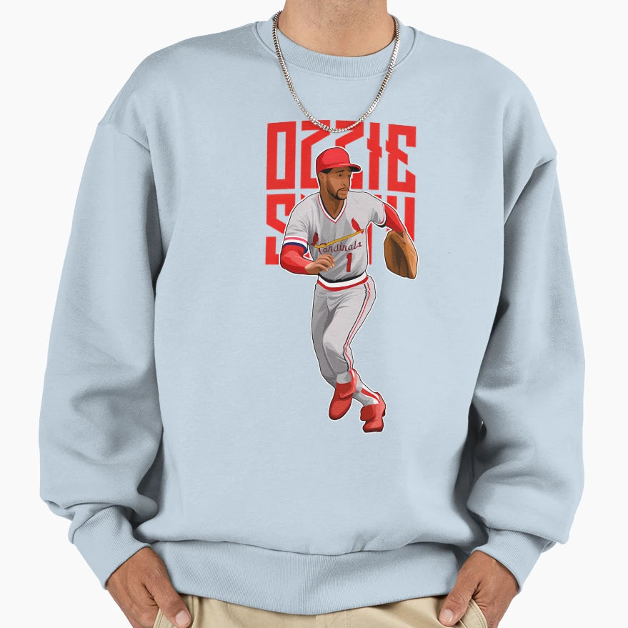 Ozzie Smith Circa 1987 Bold Sweatshirt - Streetwear Style for Adults - T-Shirt, Sweatshirt, Hoodie
