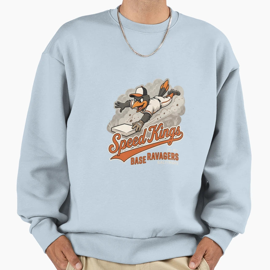 Baltimore Orioles Speed King Baseball T-Shirt - Novelty Apparel for Adults - T-Shirt, Sweatshirt, Hoodie