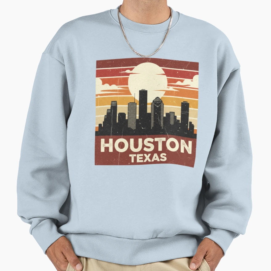 Houston Texas Sweatshirt - Graphic Print Unisex - T-Shirt, Sweatshirt, Hoodie
