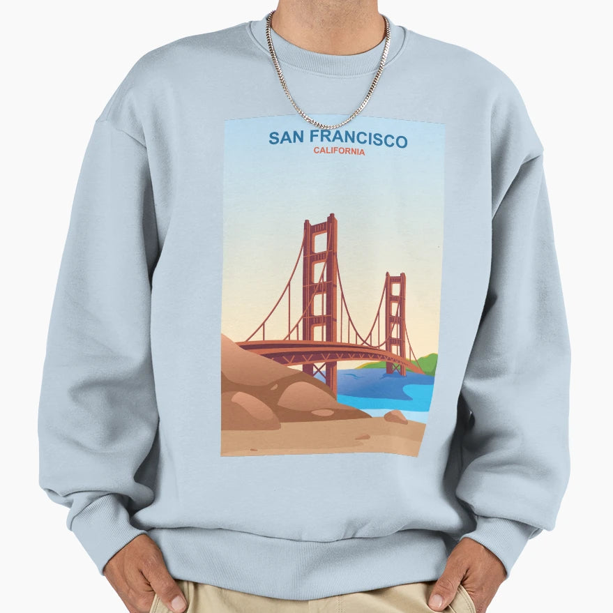 San Francisco Bridge Sweatshirt - Graphic Print for Adults - T-Shirt, Sweatshirt, Hoodie