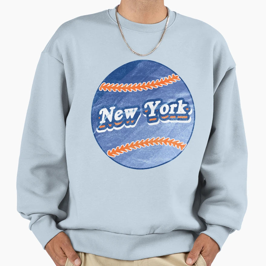 New York Baseball Sweatshirt - Aesthetic Graphic for Adults - T-Shirt, Sweatshirt, Hoodie