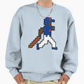 8 Bit Chicago Pixel Baseball Player Sweatshirt - Graphic Print Men Women - T-Shirt, Sweatshirt, Hoodie
