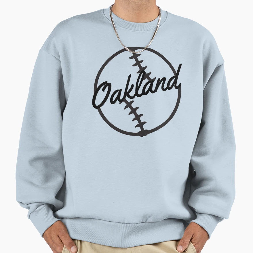 Oakland Baseball Black Sweatshirt - Fun Novelty Design Unisex - T-Shirt, Sweatshirt, Hoodie