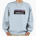 Baltimore Cityscape Football Sweatshirt - Trendy Graphic Men Women - T-Shirt, Sweatshirt, Hoodie