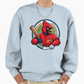 Aggressive Red Cardinal Baseball Sweatshirt - Streetwear Style Unisex - T-Shirt, Sweatshirt, Hoodie