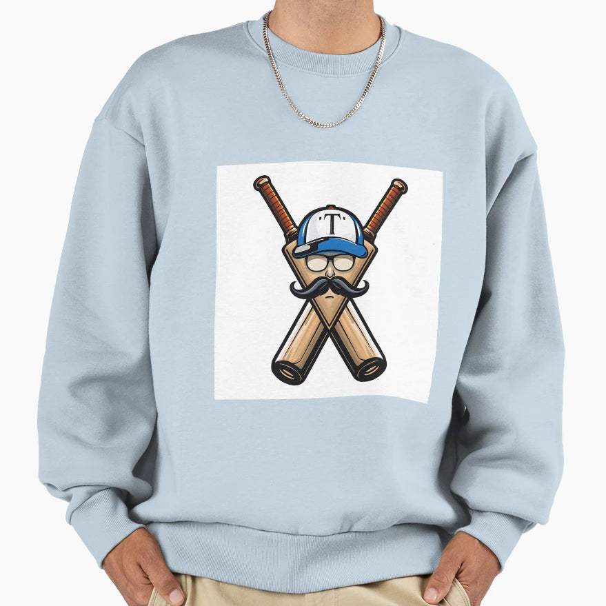 Travball Logo Illustration Crossed Sweatshirt - Minimalist Print Unisex - T-Shirt, Sweatshirt, Hoodie