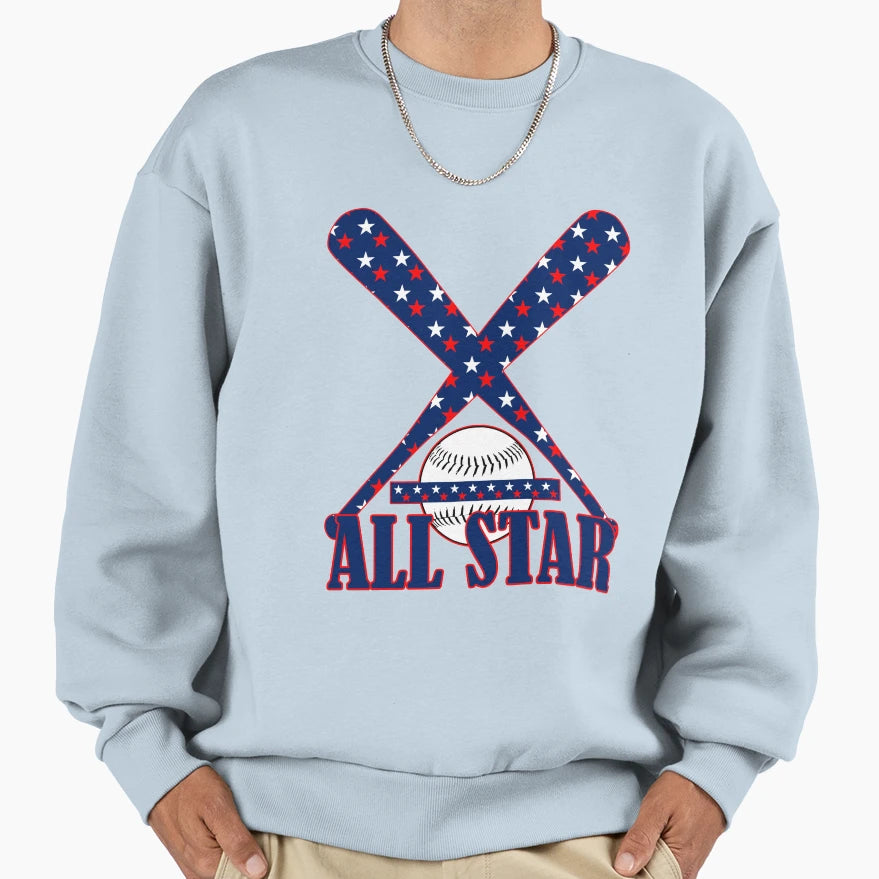 Baseball All Star Sweatshirt - Unique Graphic Unisex - T-Shirt, Sweatshirt, Hoodie