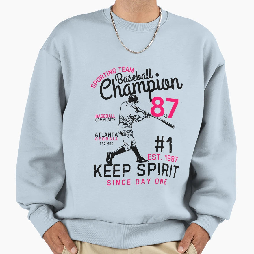 Baseball Sport Team Sweatshirt - Trendy Graphic Men Women - T-Shirt, Sweatshirt, Hoodie